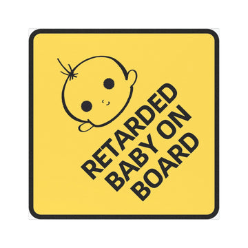 Baby On Board Car Magnet | Yellow Square Safety Sign Magnet